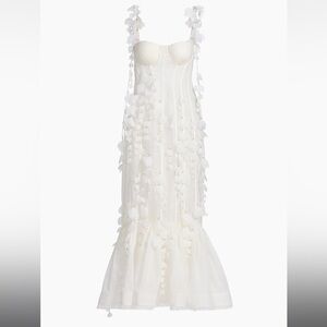 NWT Zimmermann Dawning Petal Elegant White Pom Dress